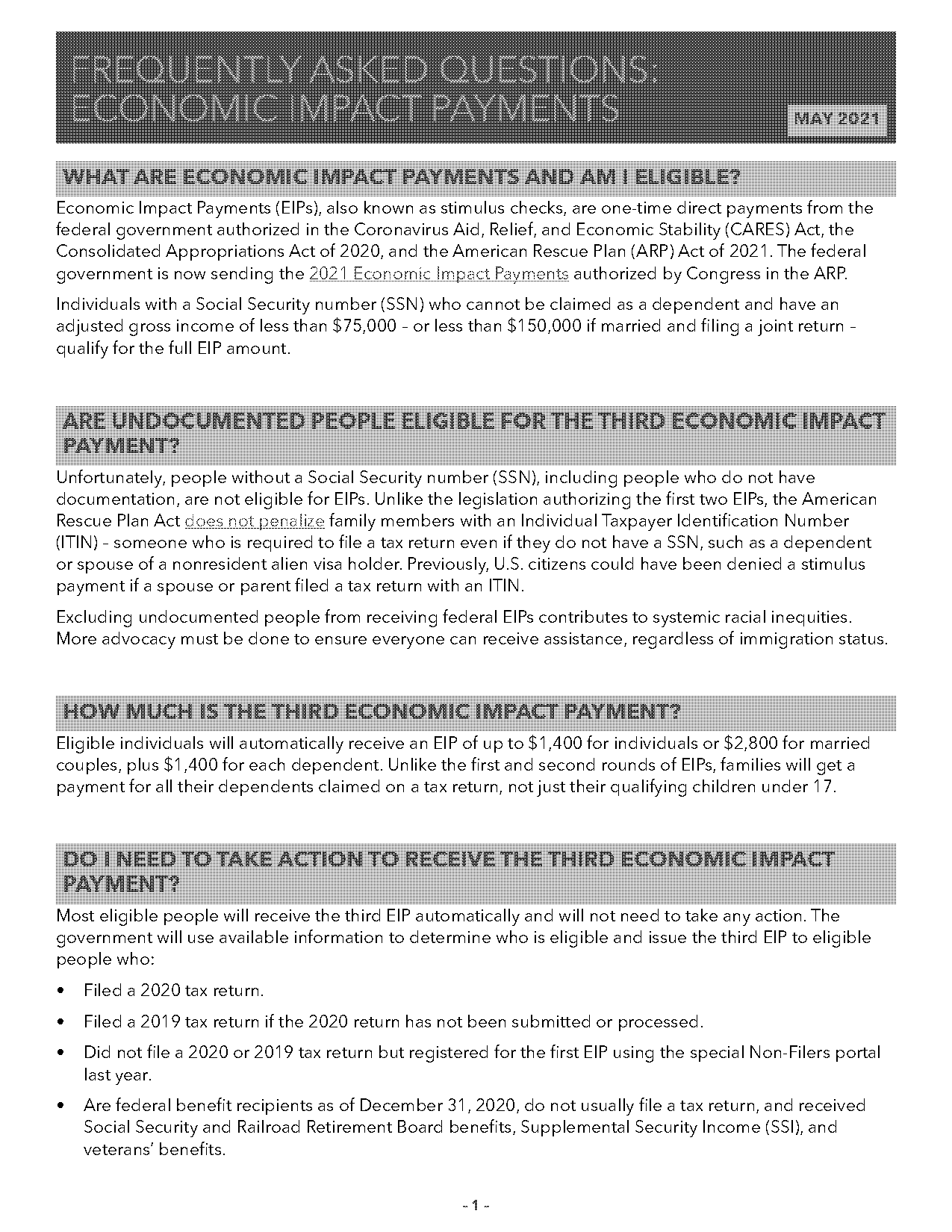 what is the deadline to receive the third stimulus check