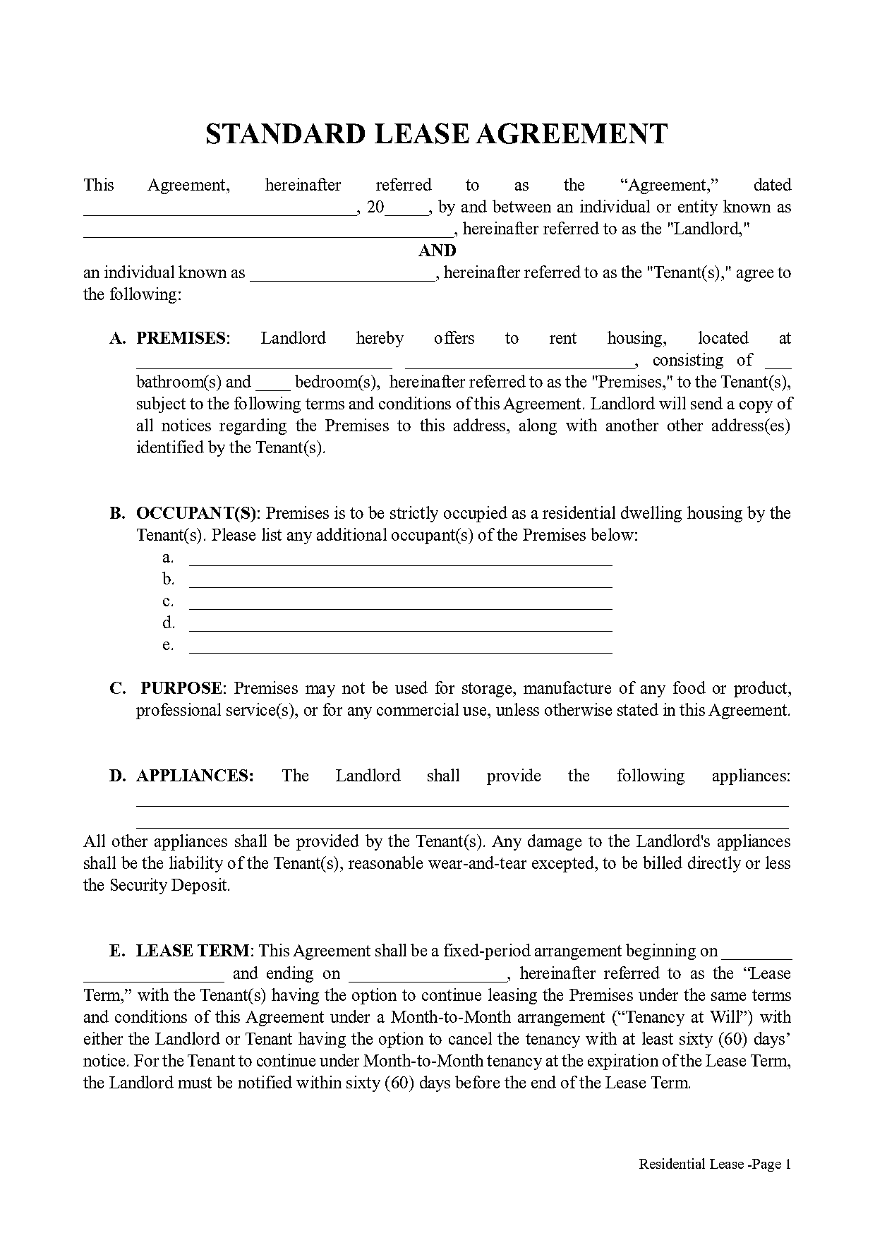 rent to own contract template doc free