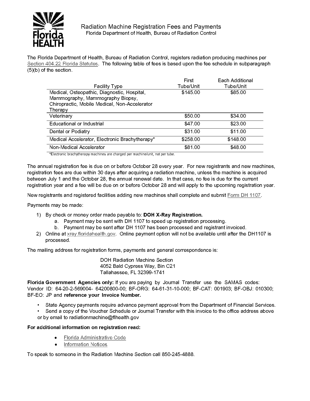 cost of registration renewal in florida