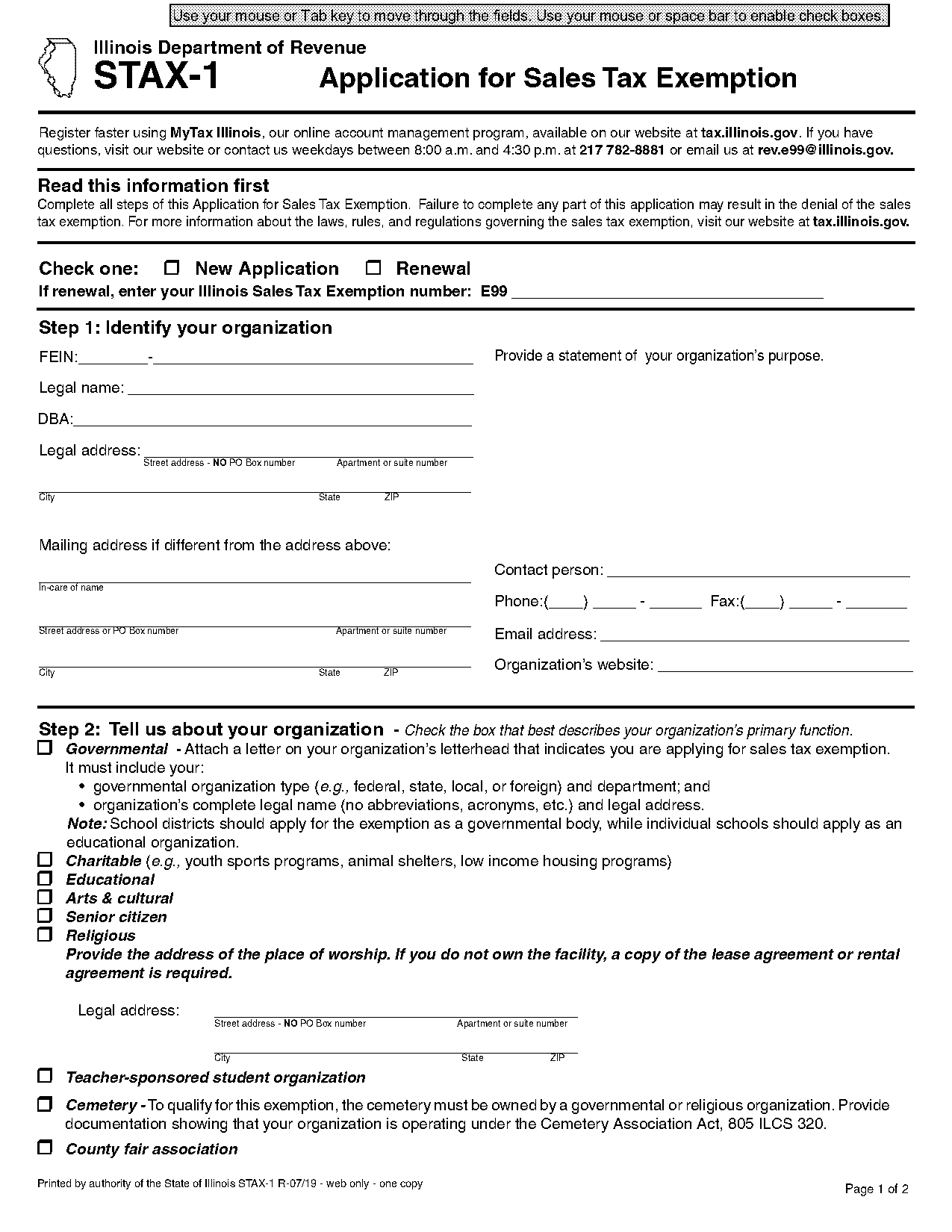 illinois resale certificate form