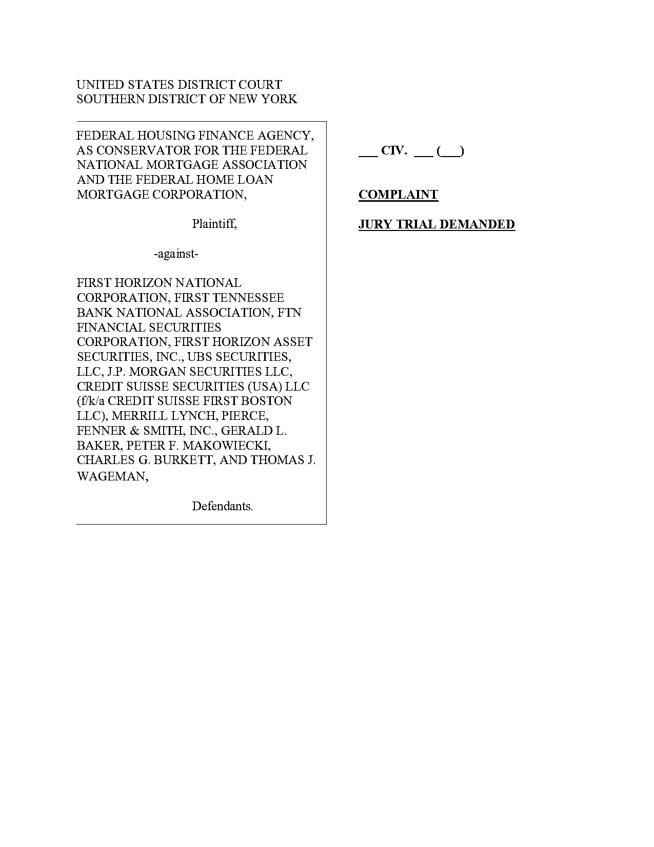 us district court new york first mortgage company