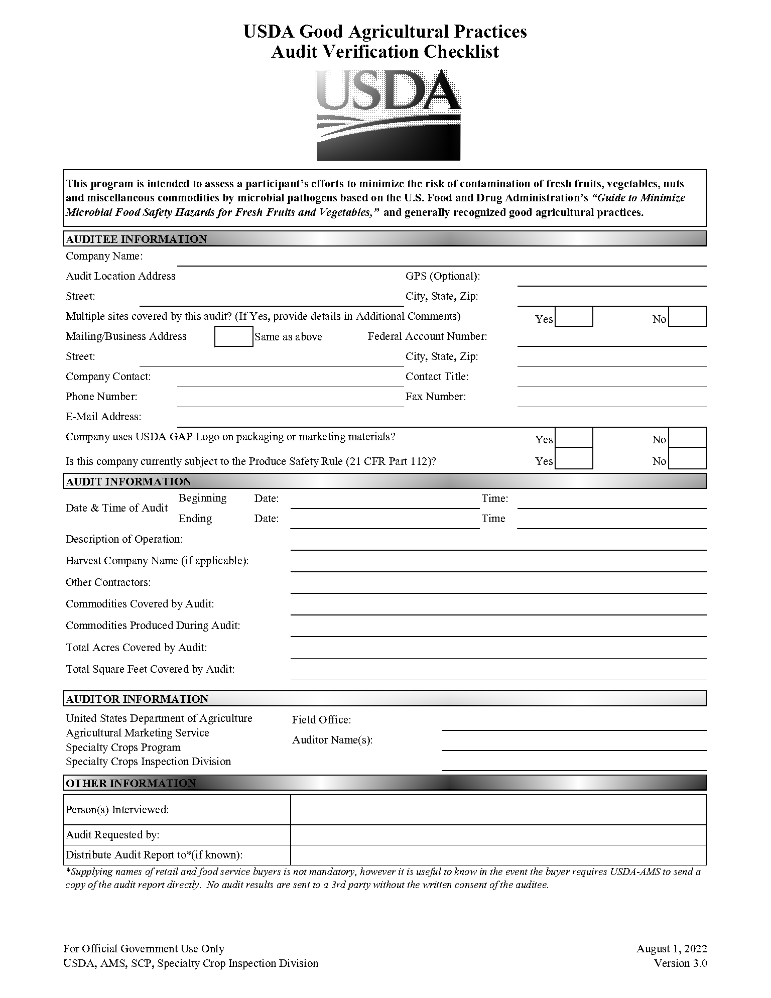 product risk assessment checklist