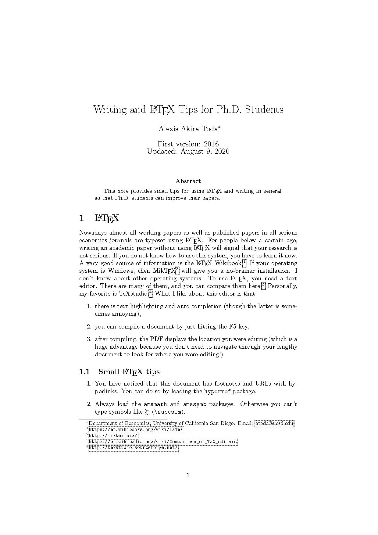 how to write a paper using latex