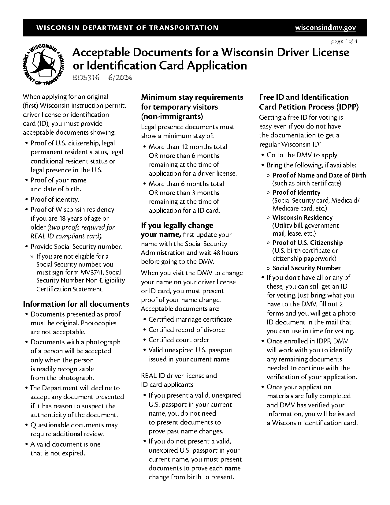 requirements for new wisconsin drivers license