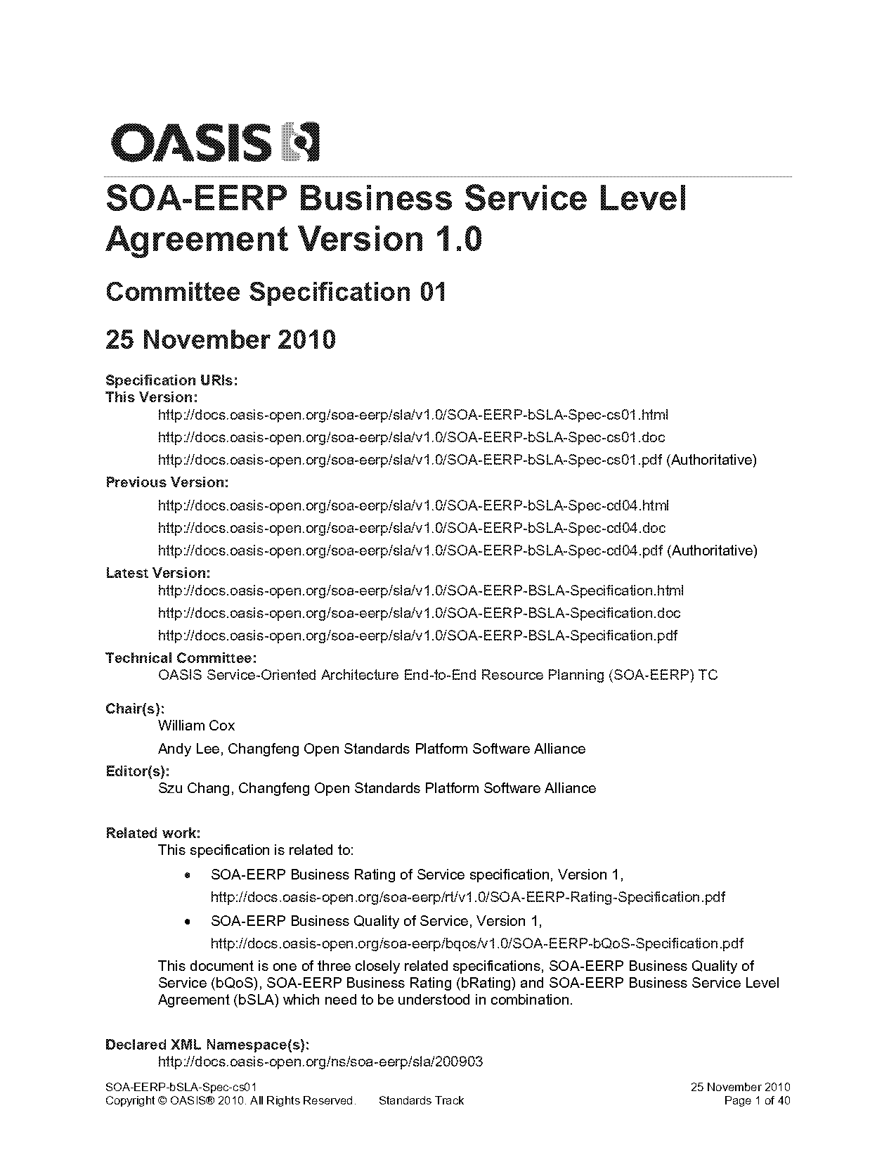 service level agreement sample doc