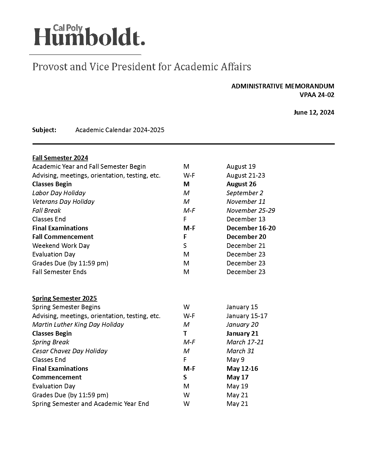 cal state channel islands fall schedule