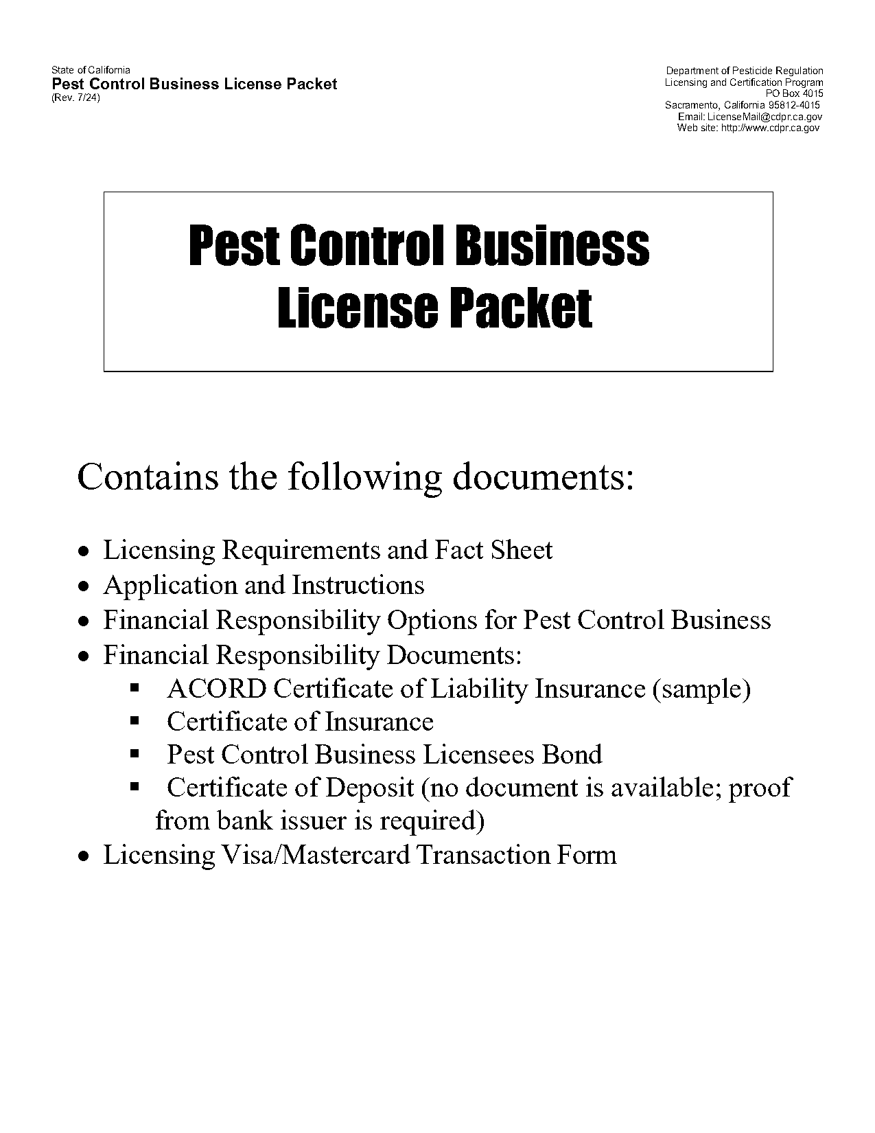 how can i get pest control licence