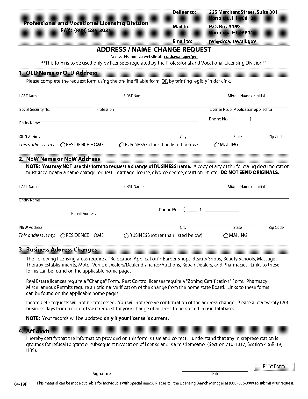 sample letter requesting business name change