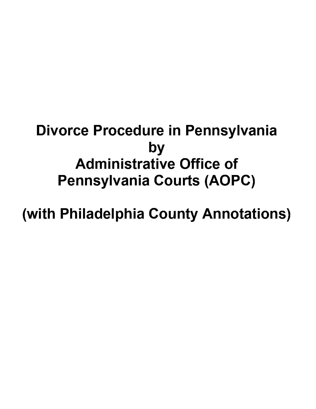 copy of divorce papers philadelphia