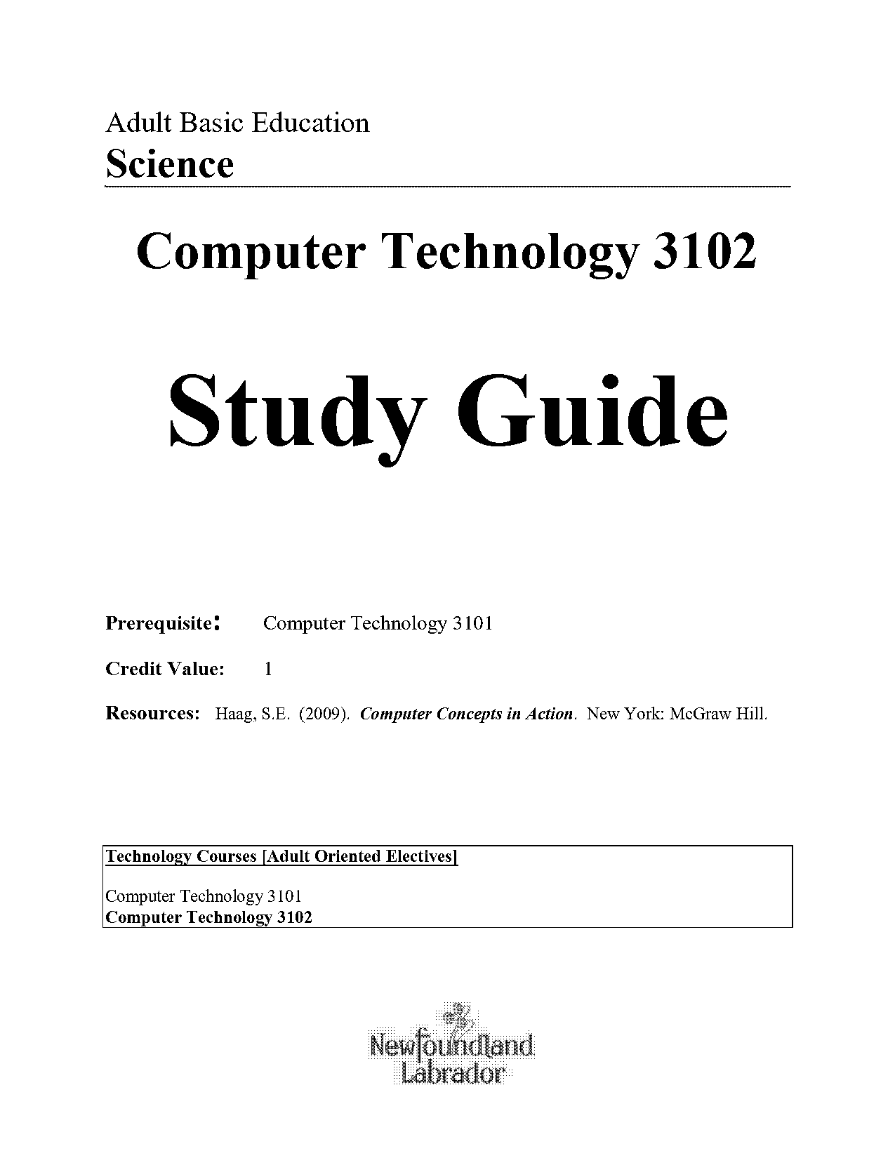 study guide or practice worksheet on computer technology