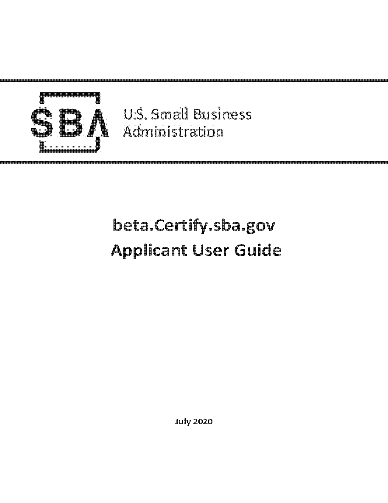 small business administration size table