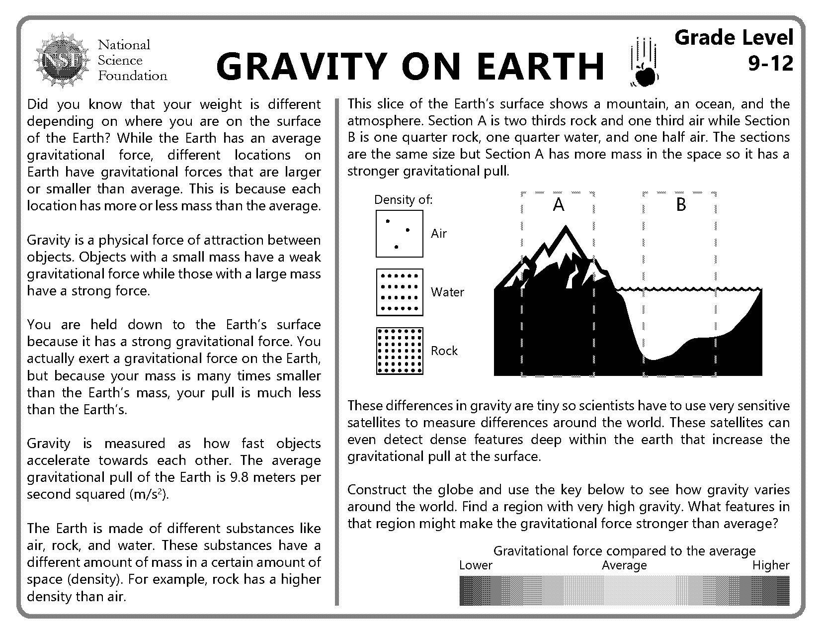 what does up mean down mean in reference to gravity