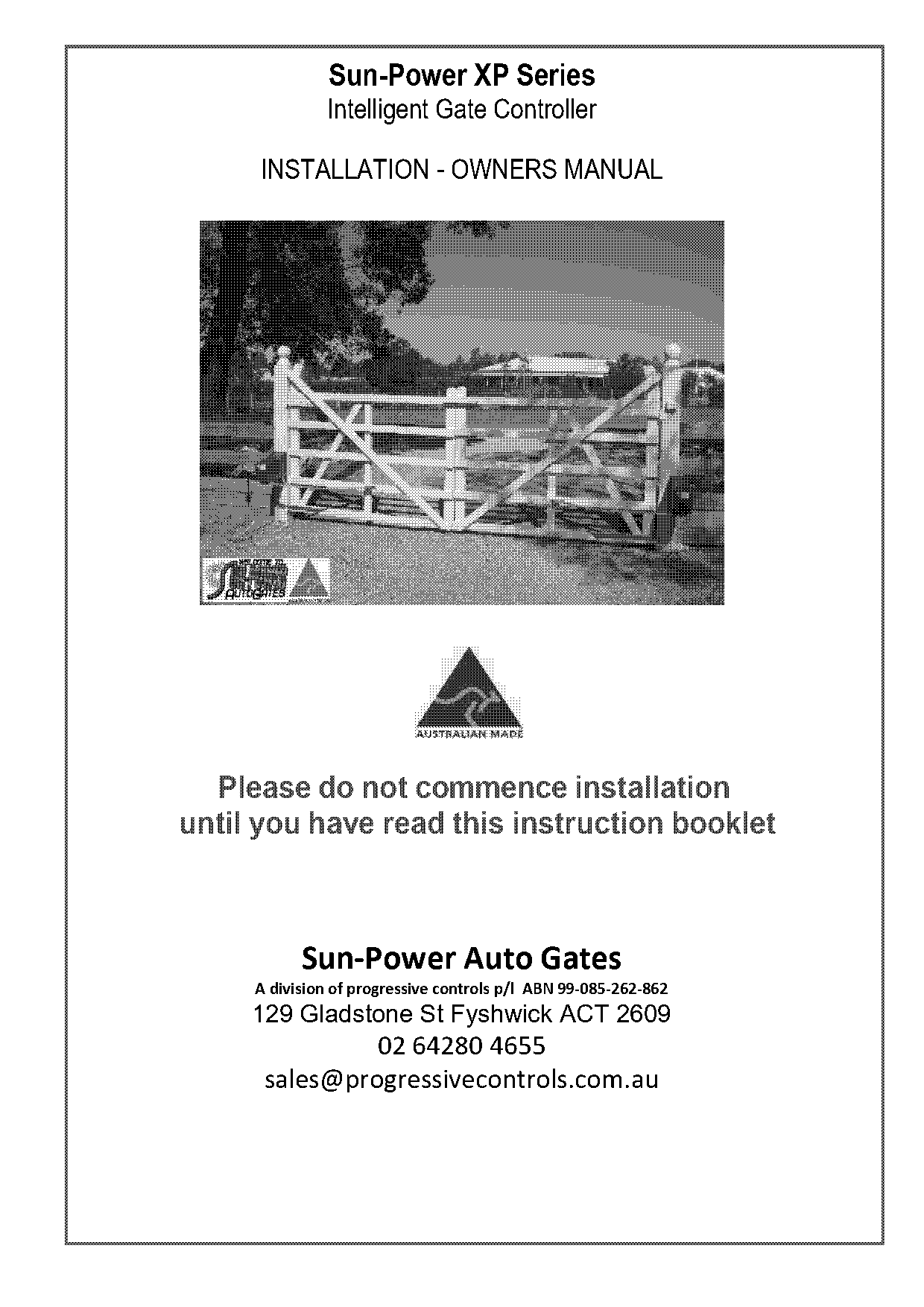 sun power gate manual pdf