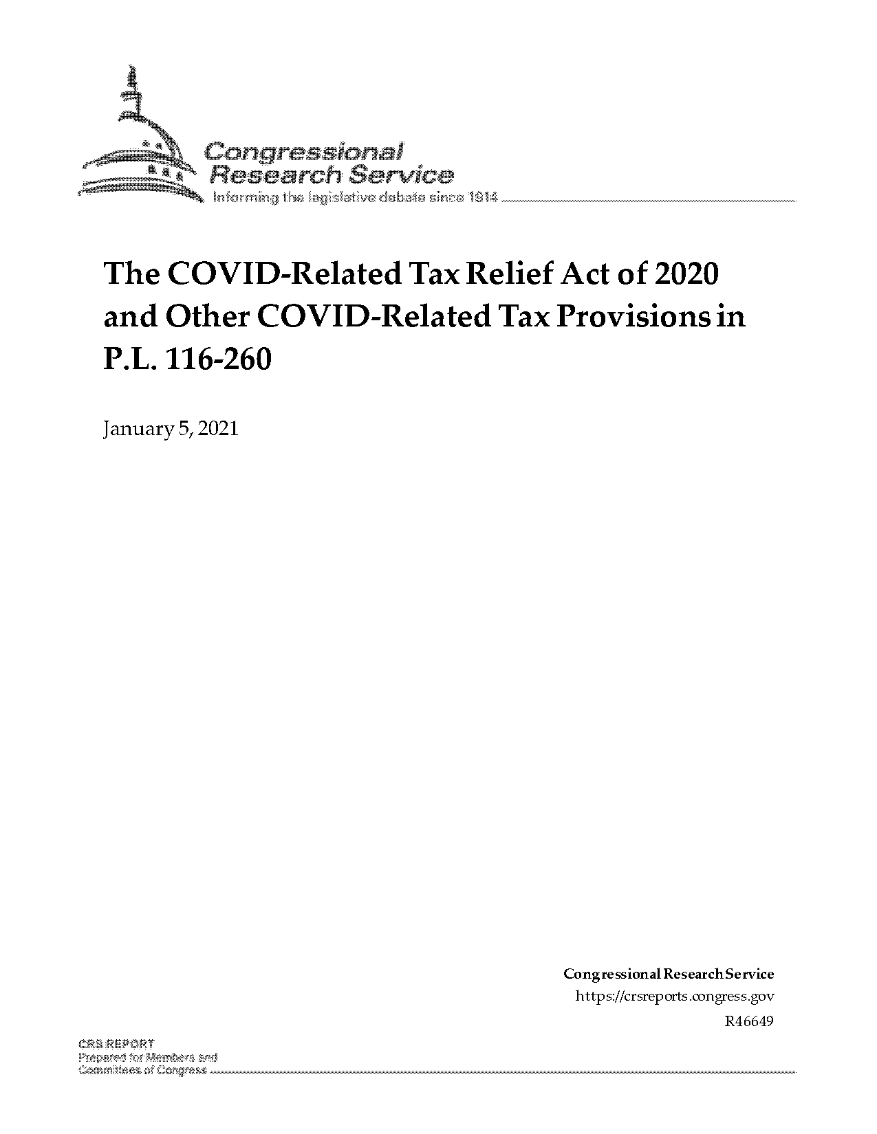 covid related tax relief act