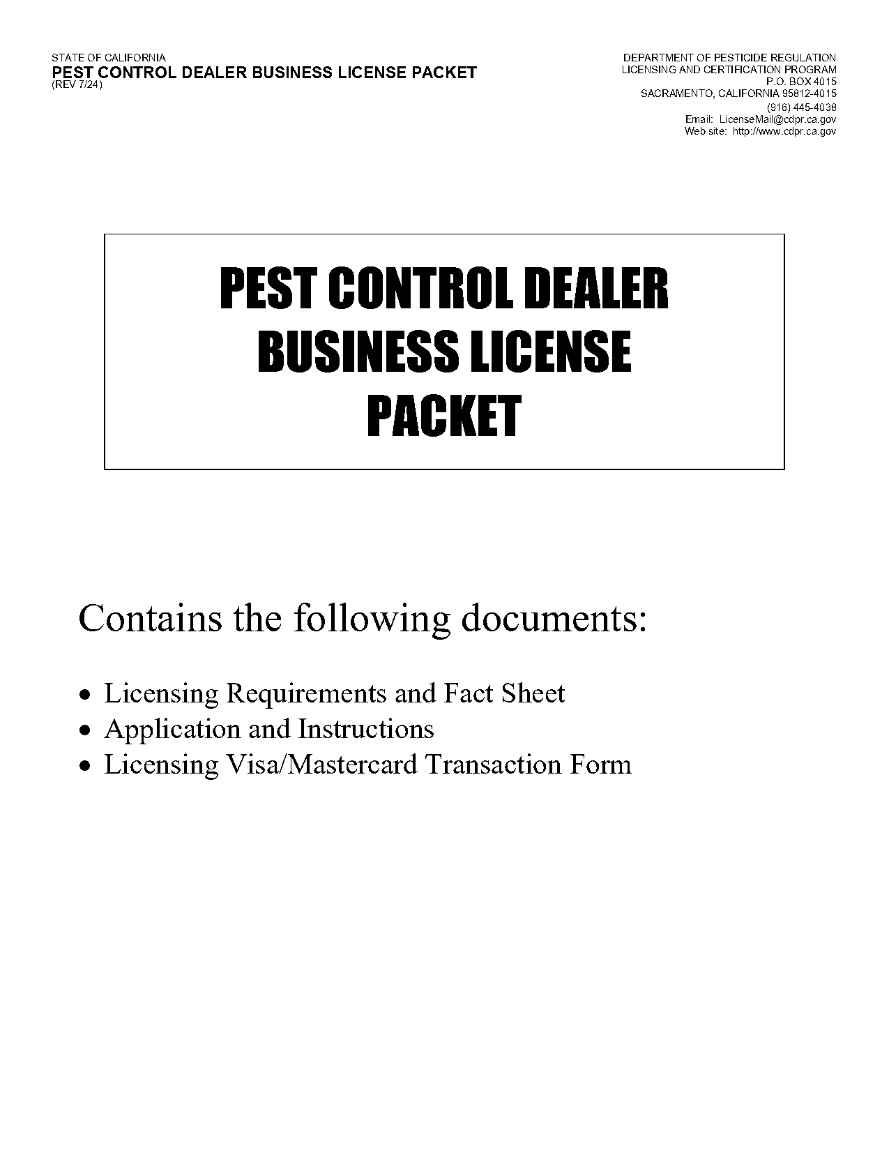 how can i get pest control licence