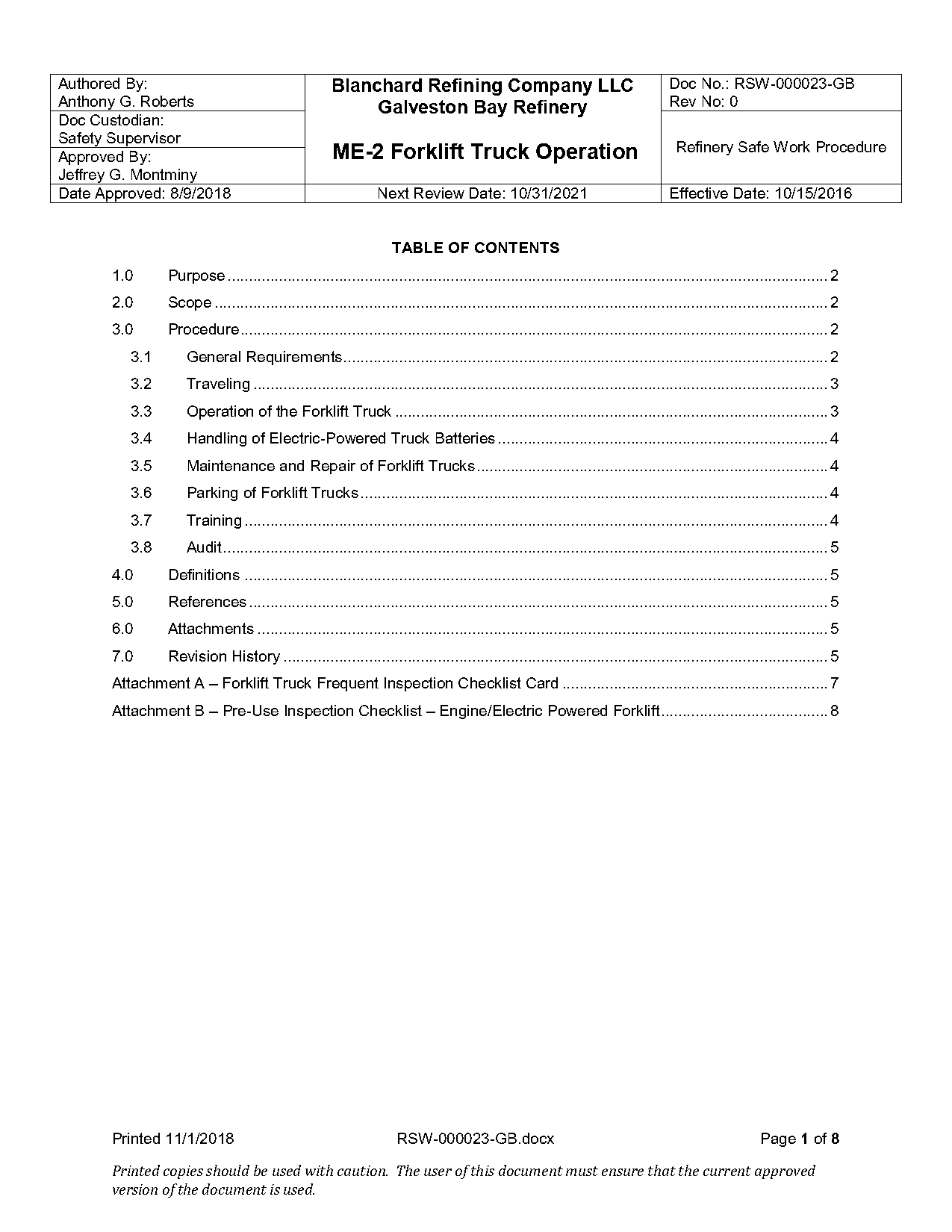 electric forklift pre use checklist