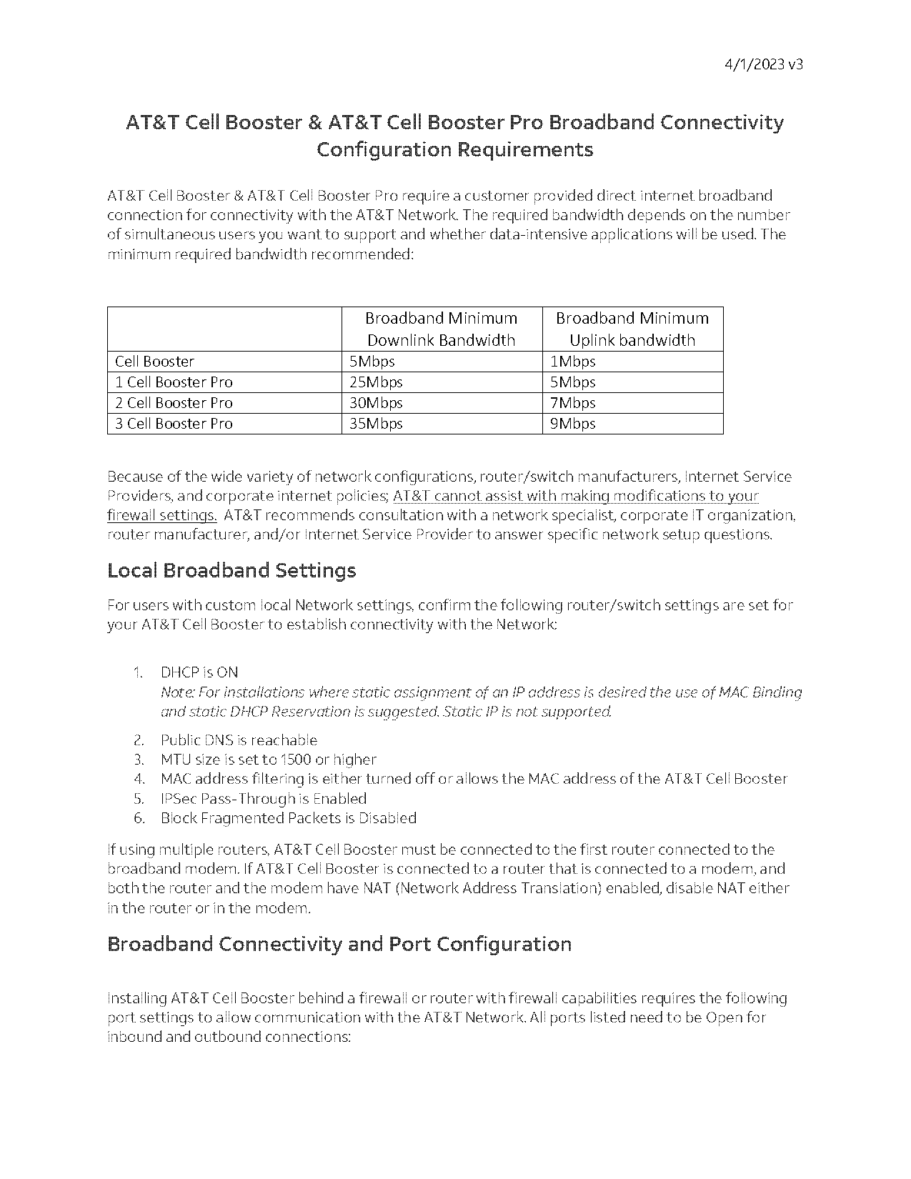 assign static ip att router