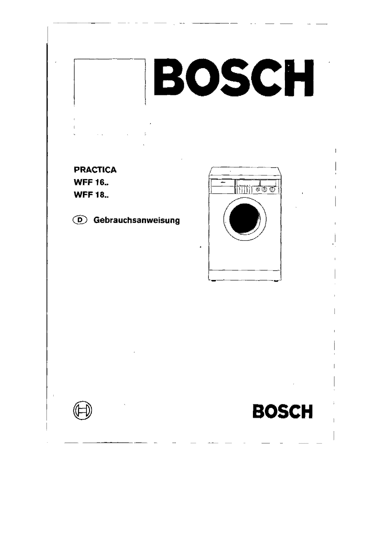 bosch exxcel washing machine instruction manual