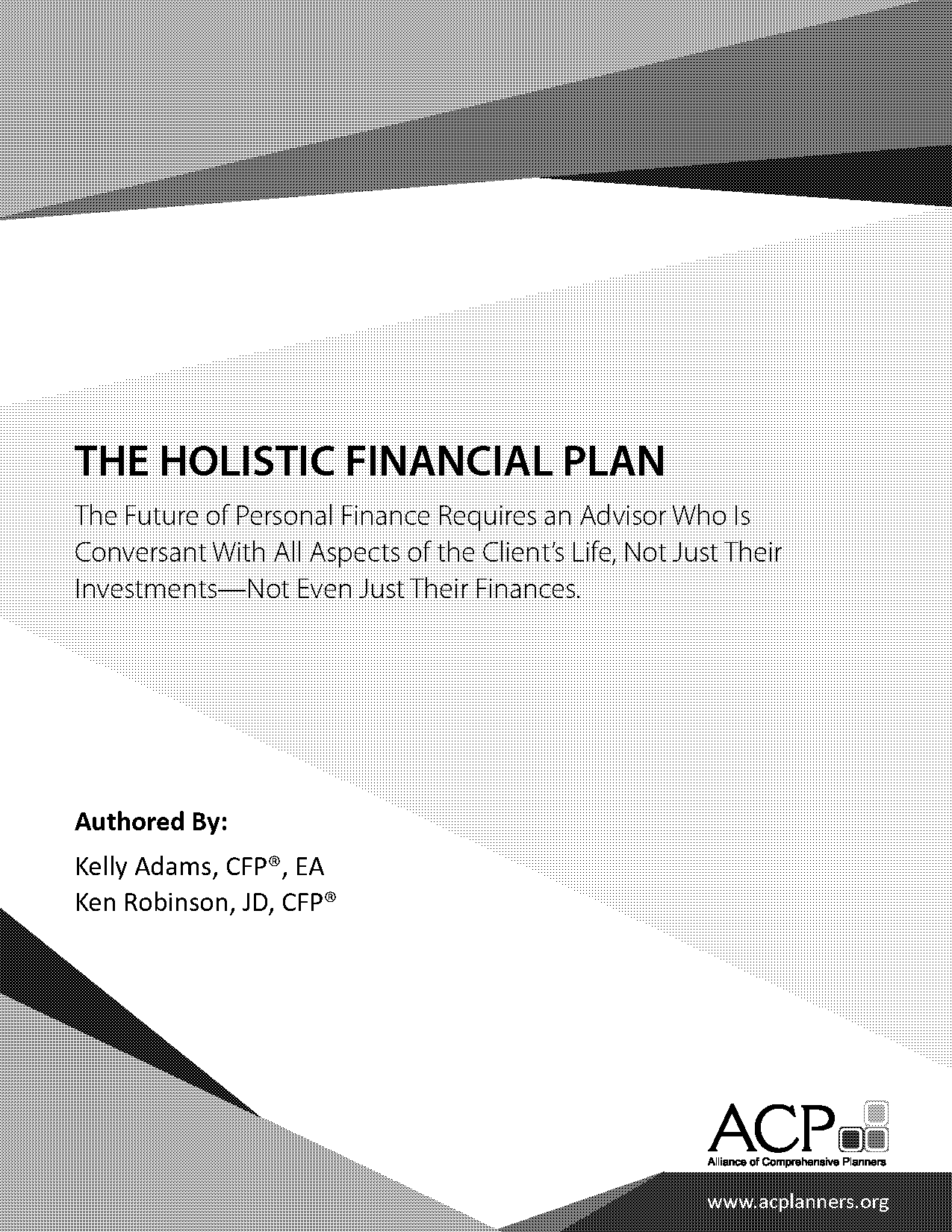 execute holistic financial plans