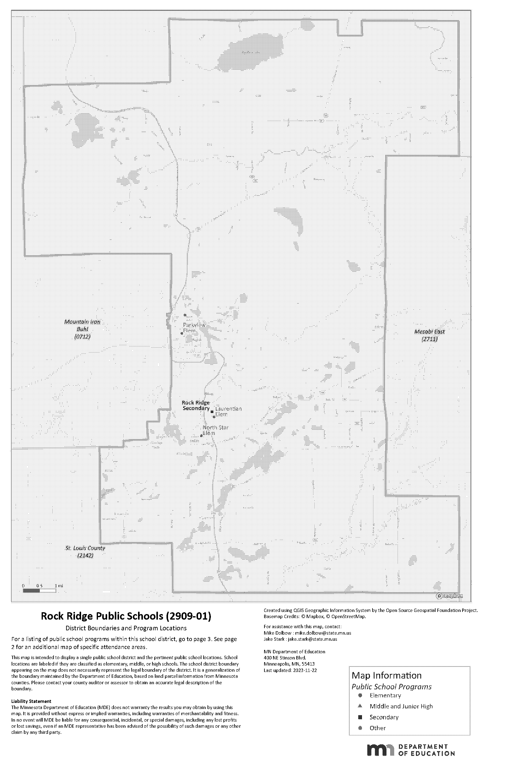 elementary school assign to gilbert map