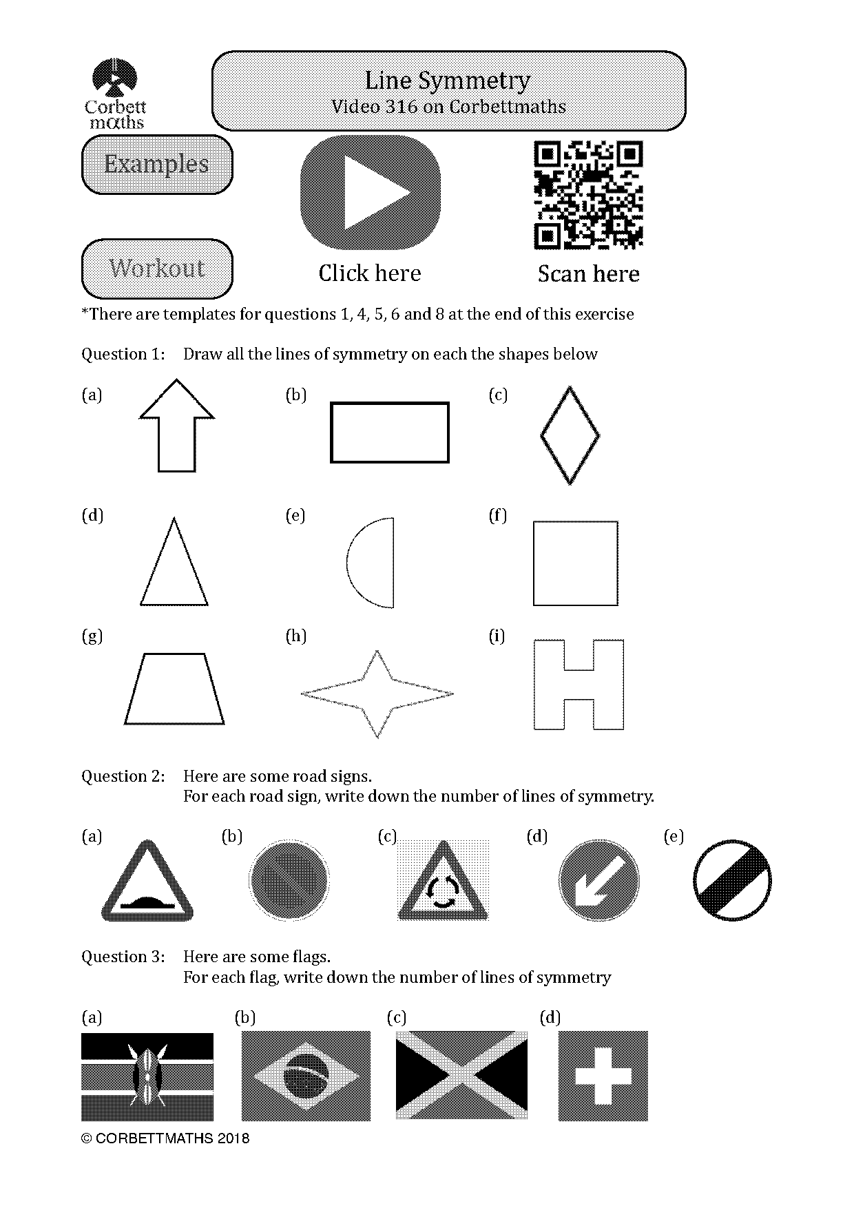 lines of symmetry triangles worksheet