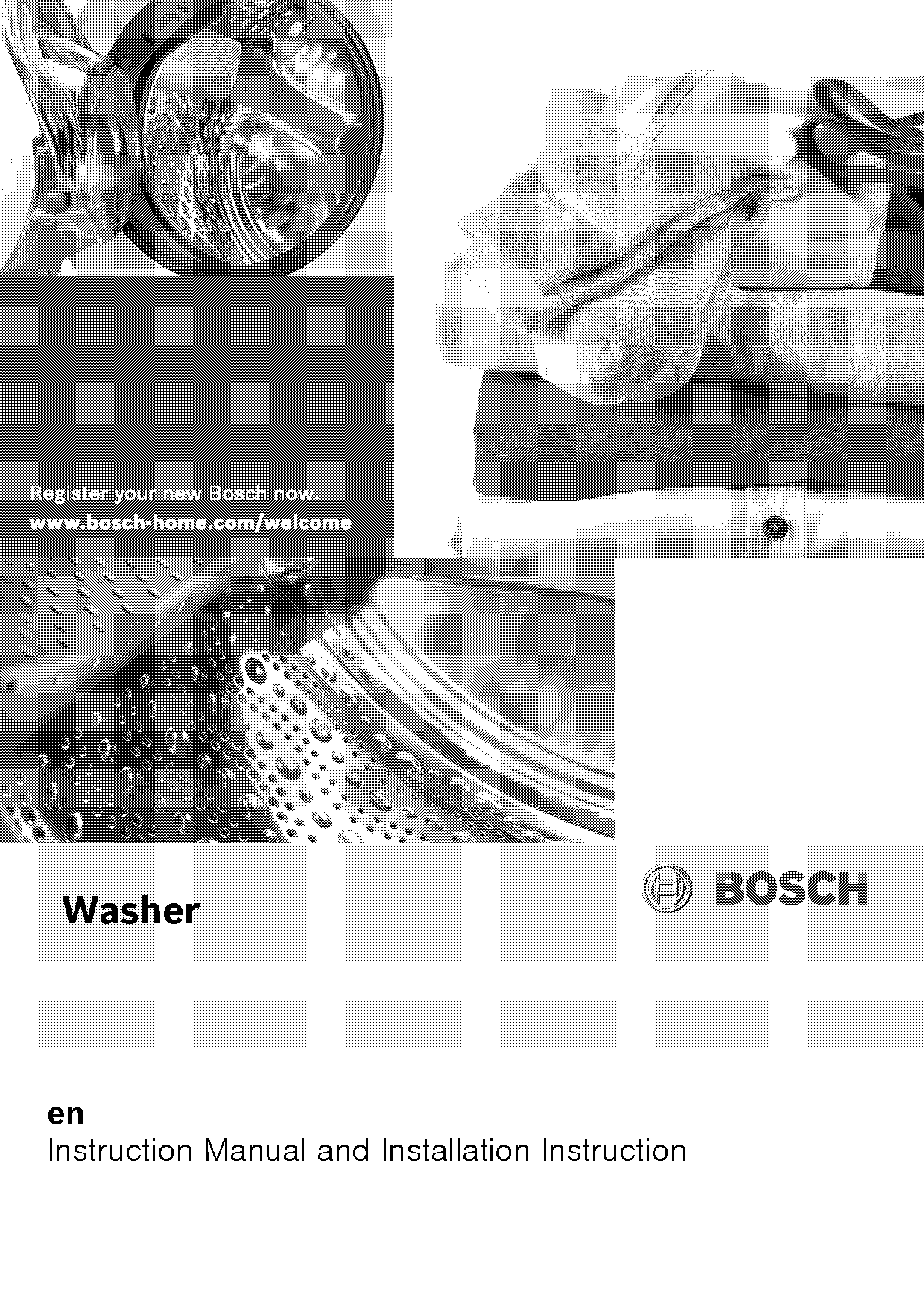 bosch exxcel washing machine instruction manual