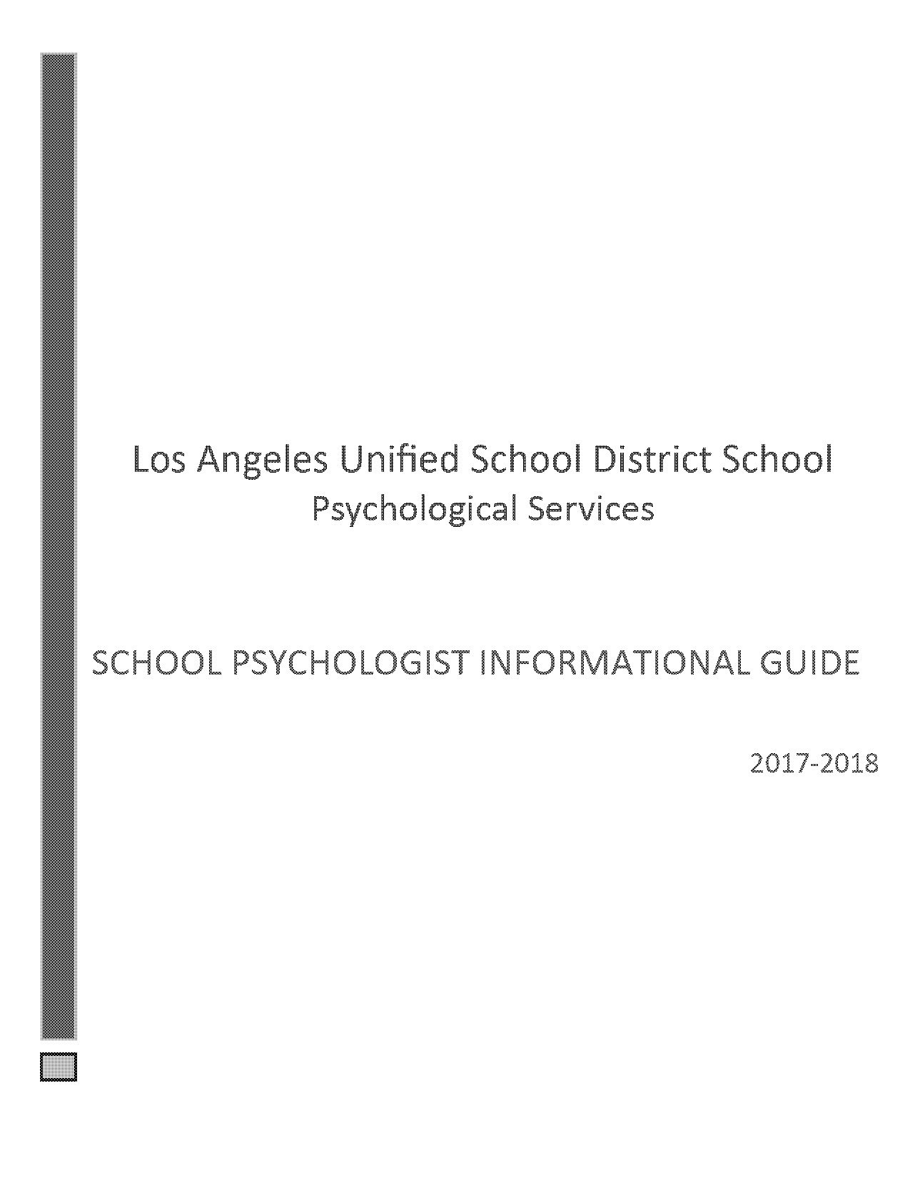 test protocols school psychologist