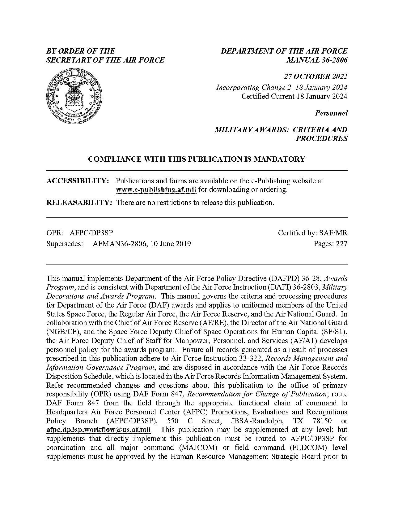 font for air force memorandum