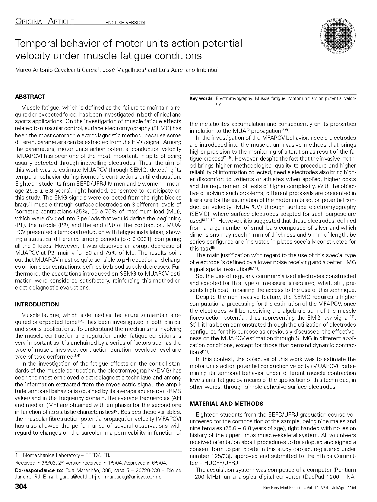 justifying fatigue on muscle contraction