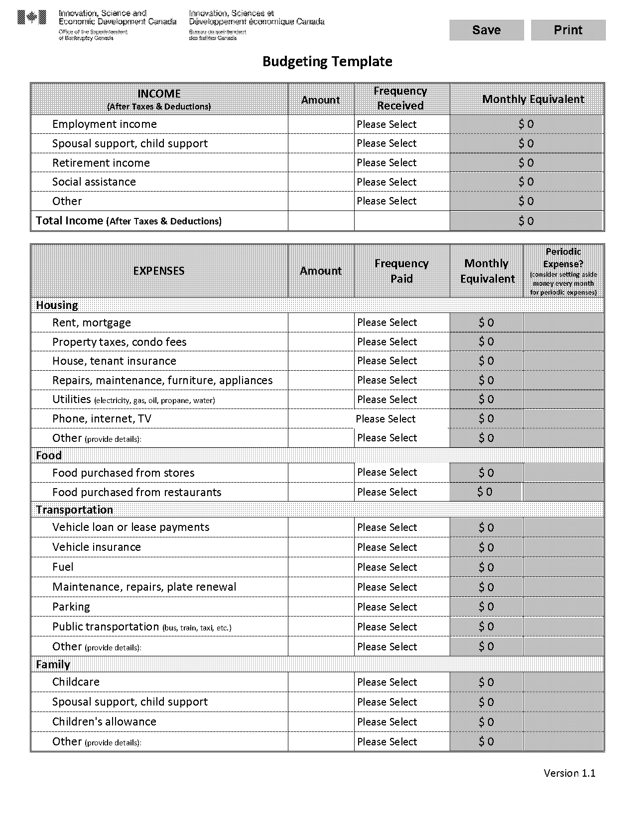 free printable income expense spreadsheet