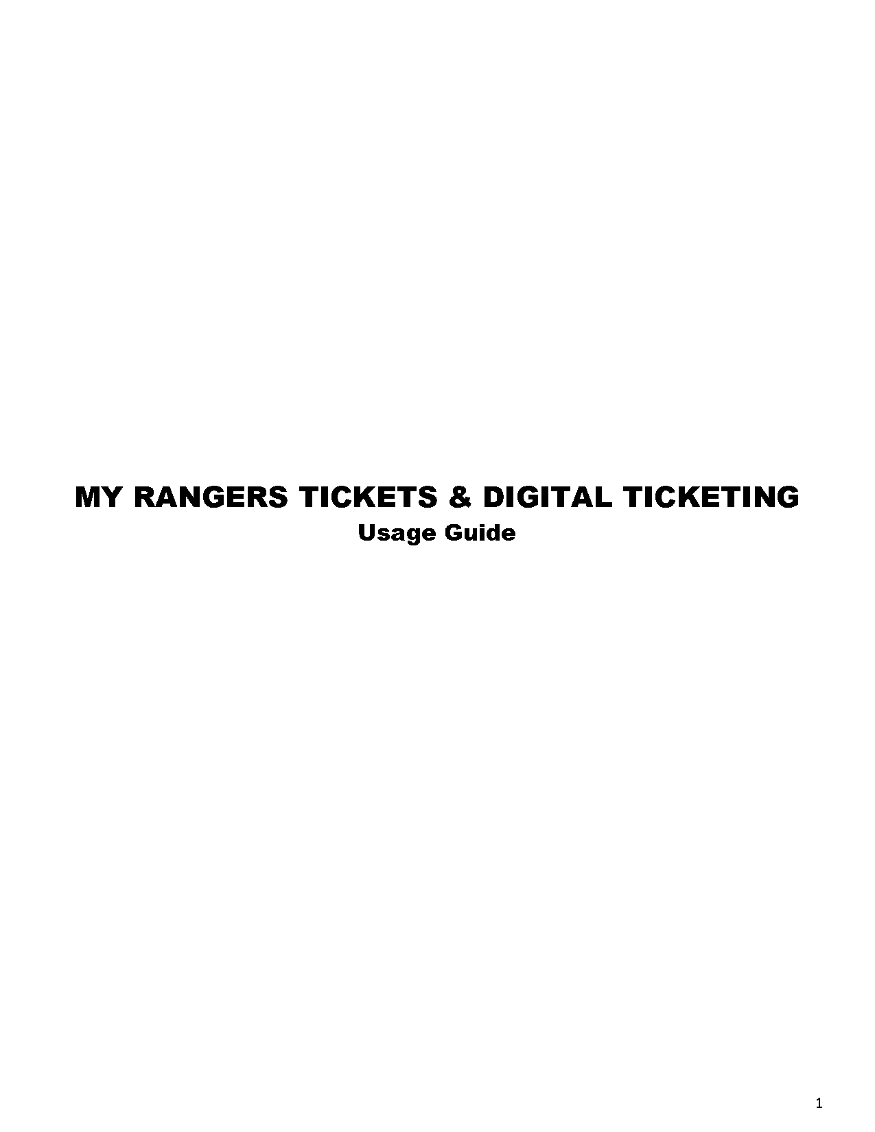 rangers ticket office online