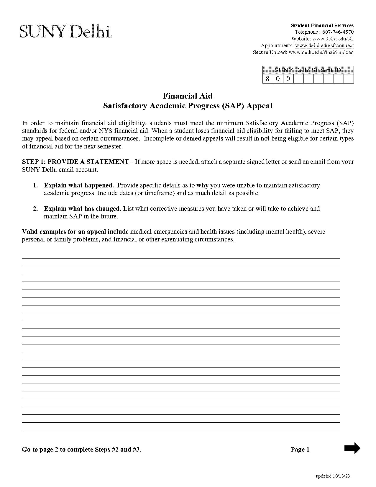 appealing financial aid personal statement sample