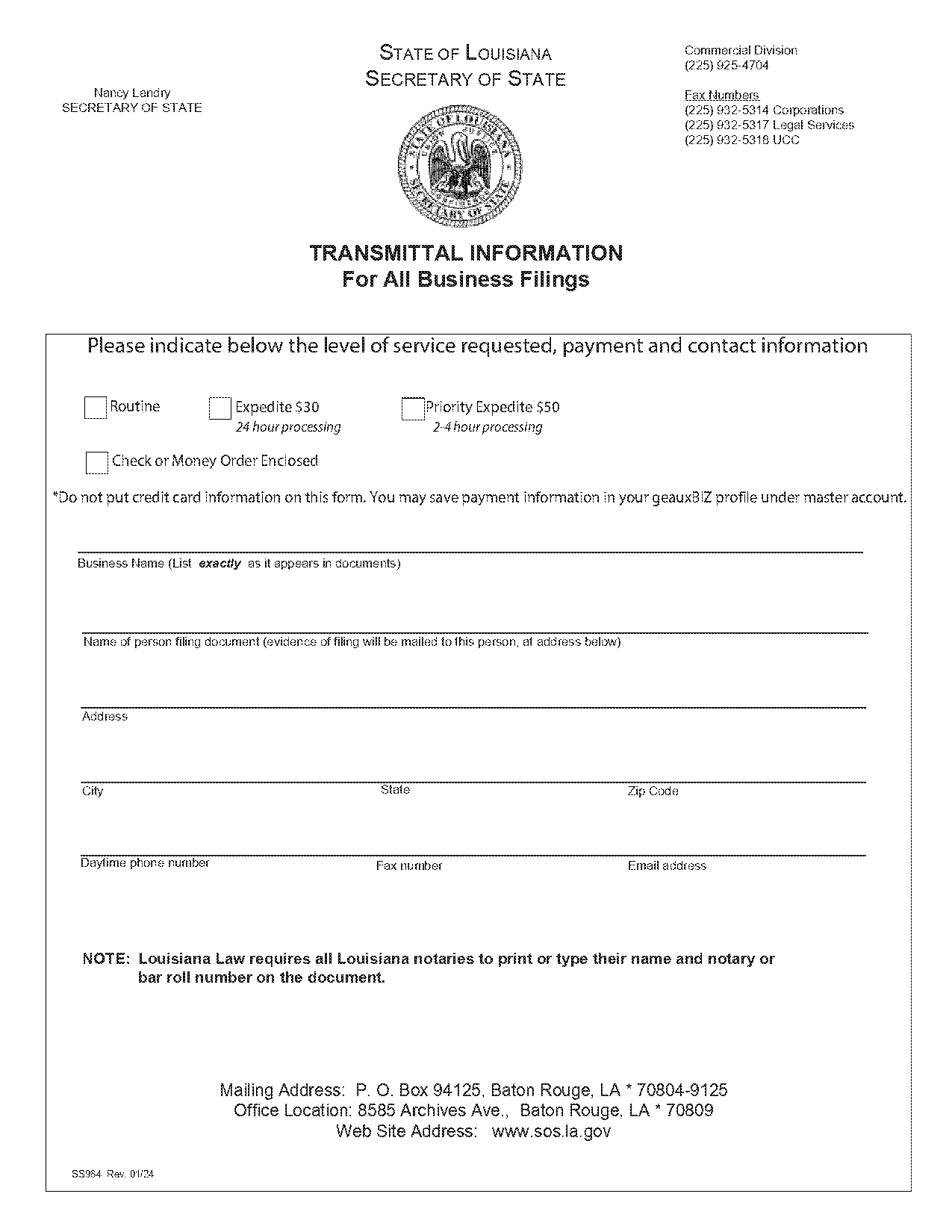 certificate of authority identification number