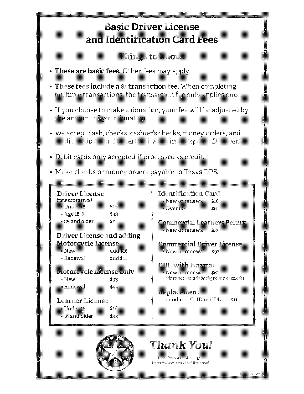 texas dps identification card renewal