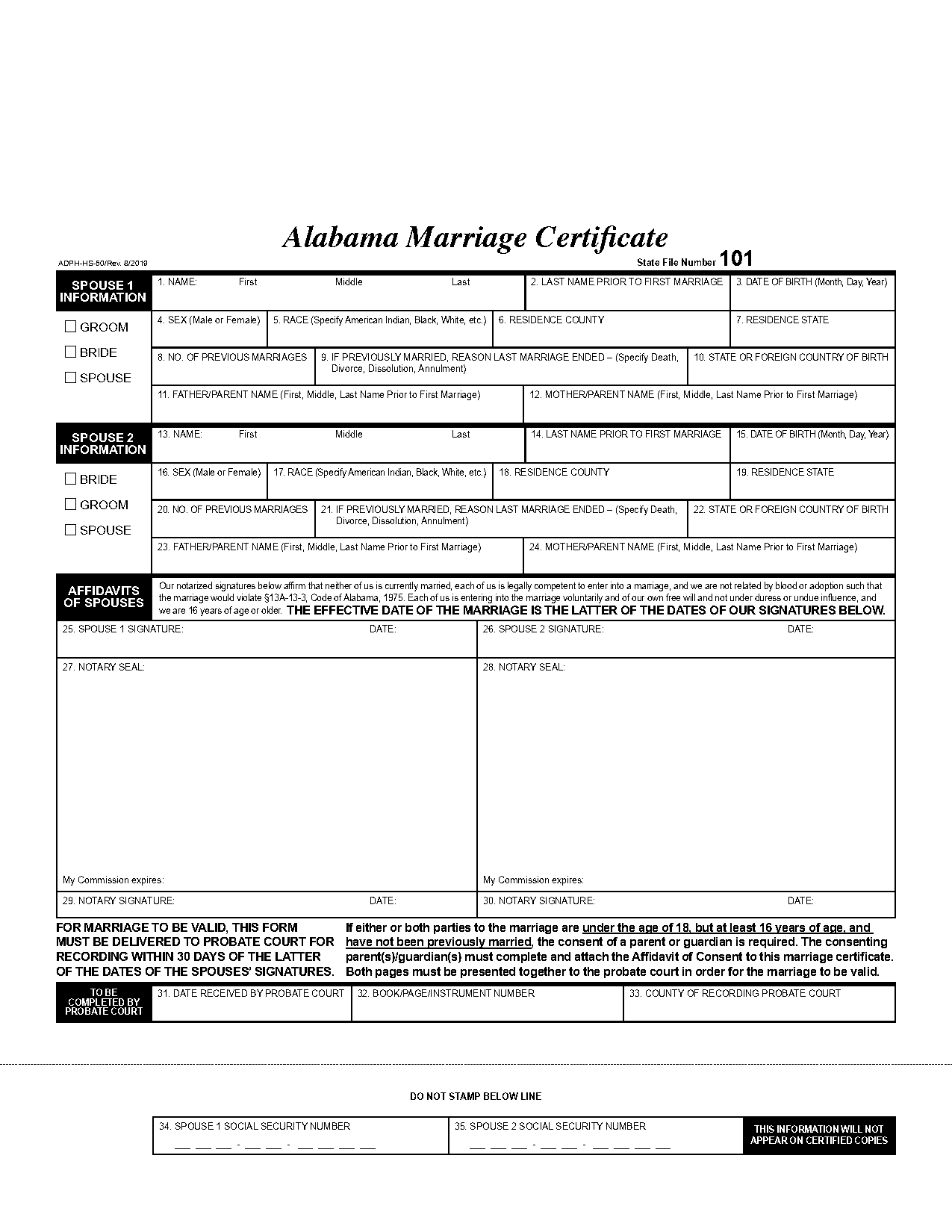 blank templates for fake marriage certificates