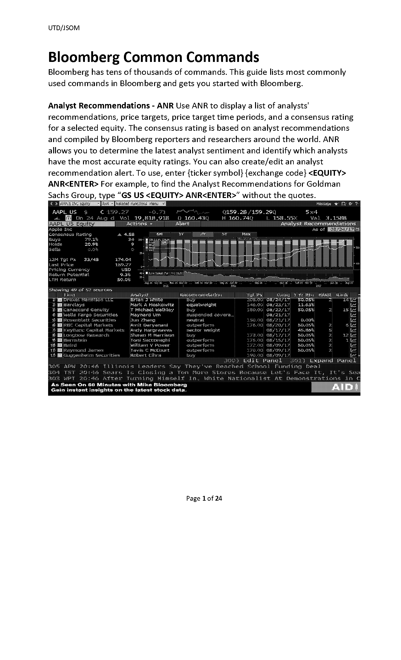 common size income statement bloomberg